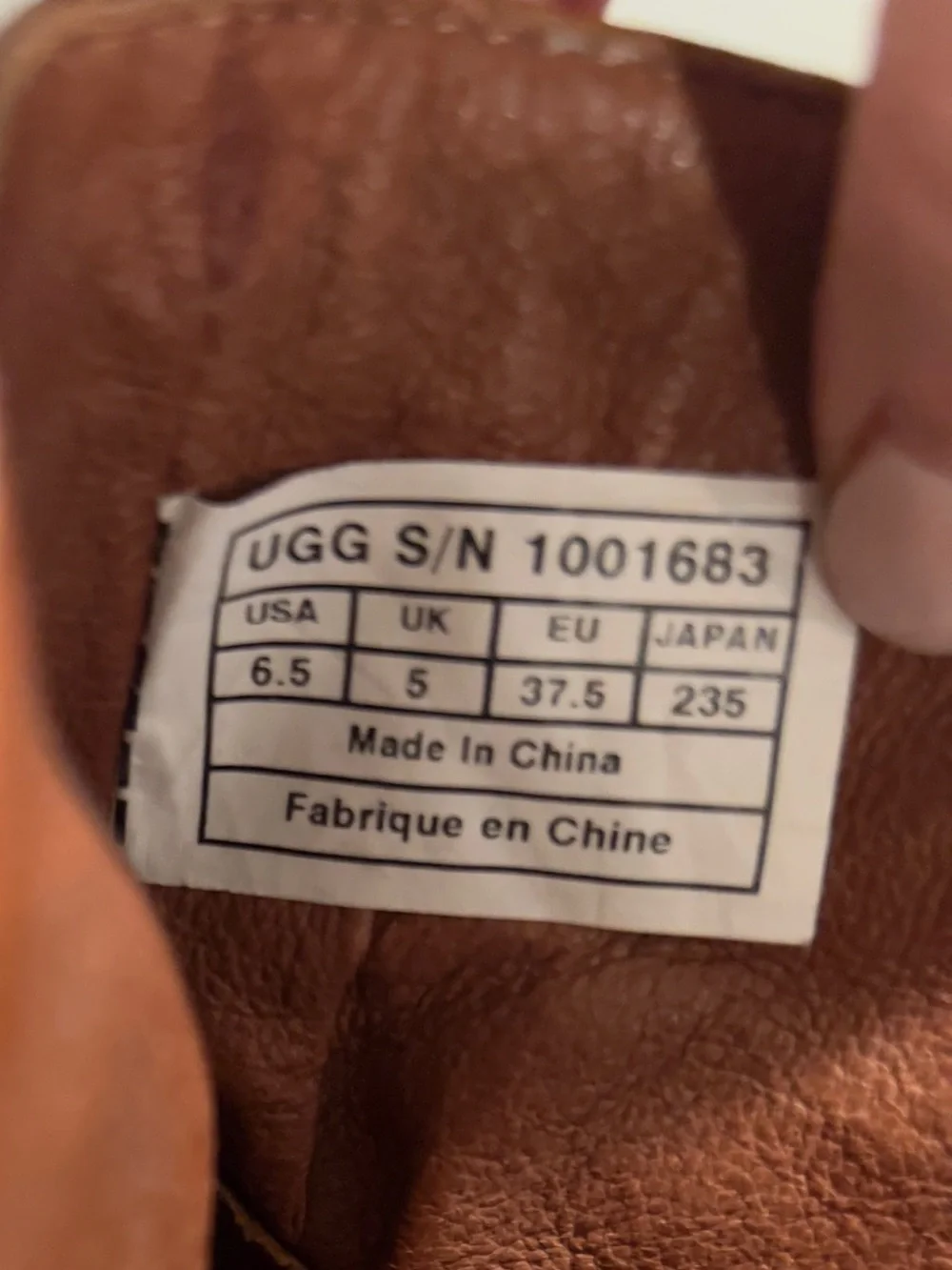 UGG Australia COSMIA Chestnut Brown Leather Platform Heel Boot